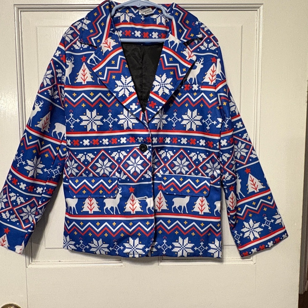 Festive Blue Kids Blazer